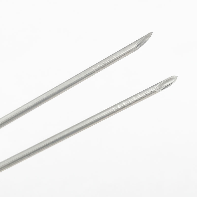Custom medical stainless steel echogenic needles visible for ultrasound 