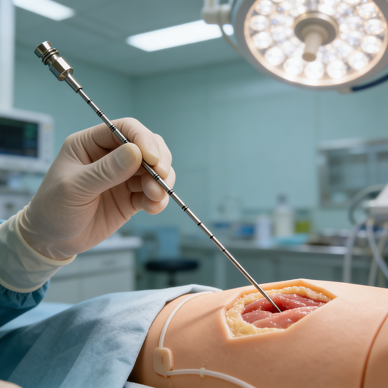 Disposable RF Foraminal Needle with Blunt Tip and Depth Markings for Pain Manage