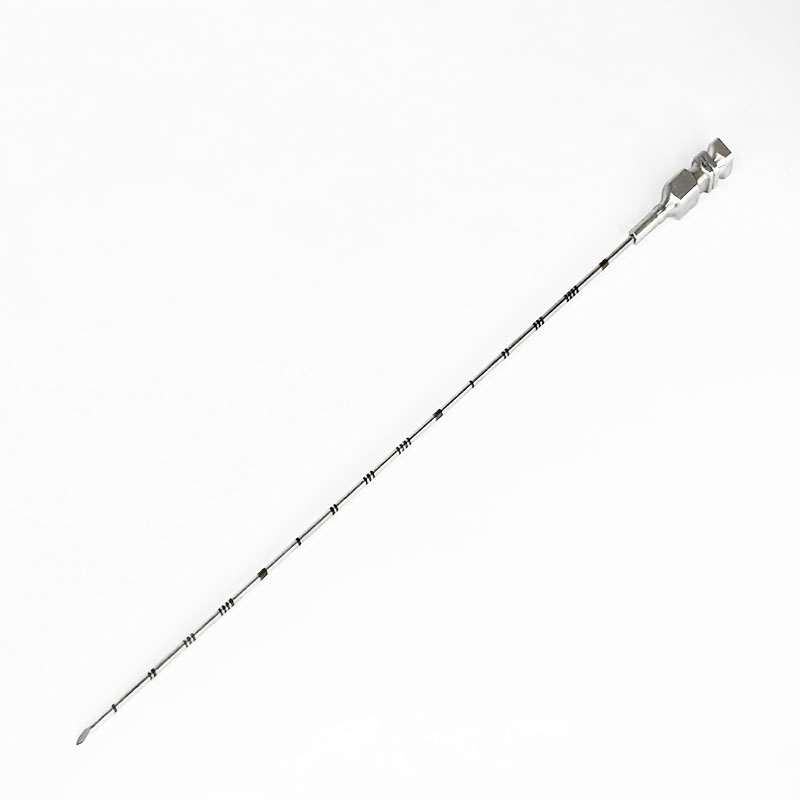 Disposable RF Foraminal Needle with Blunt Tip and Depth Markings for Pain Manage